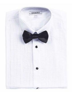 Boy's White Tuxedo Dress Shirt, with Bow Tie and Metal Studs