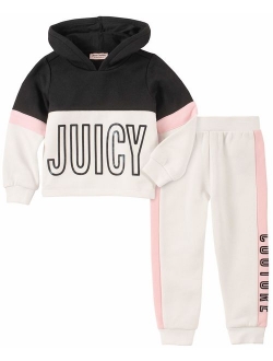 Girls' 2 Pieces Hooded Pullover Pants Set