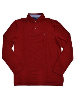 Mens Long Sleeve Mesh Polo Shirt