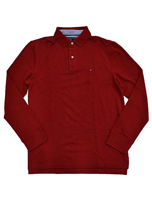 Tommy Hilfiger Mens Long Sleeve Mesh Polo Shirt