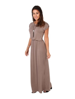 Krisp Womens' Long Casual Loose Dress Short Sleeve Or Sleeveless Maxi