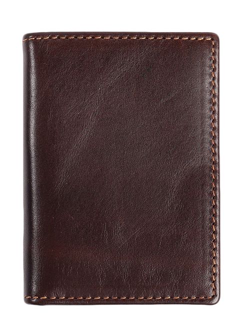 RFID Mens Slim Front Pocket Wallet Genuine Leather Bifold ID/Credit Card Holder