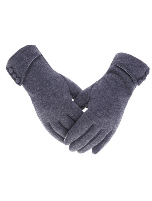 Tomily Womens Touch Screen Phone Fleece Windproof Gloves Winter Warm Wear