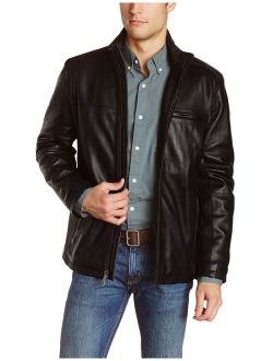 Laverapelle Men's Genuine Lambskin Leather Jacket (Black, Classic Jacket) - 1501135