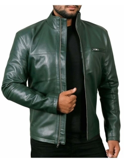 Laverapelle Men's Genuine Lambskin Leather Jacket (Black, Classic Jacket) - 1501135