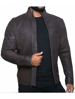 Laverapelle Men's Genuine Lambskin Leather Jacket (Black, Classic Jacket) - 1501135