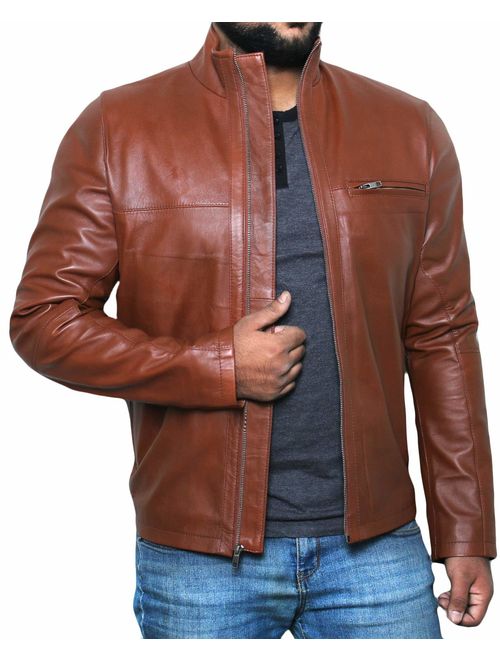 Laverapelle Men's Genuine Lambskin Leather Jacket (Black, Classic Jacket) - 1501135