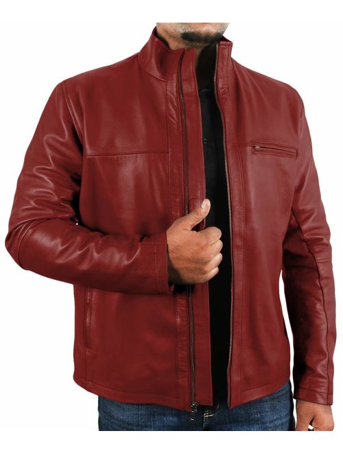 Laverapelle Men's Genuine Lambskin Leather Jacket (Black, Classic Jacket) - 1501135