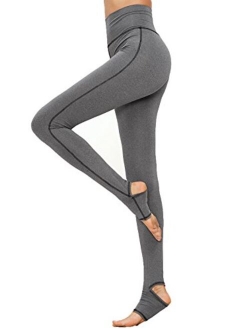 Leggings Women Crisscross Stirrup Tights Gym Yoga Workout Pants