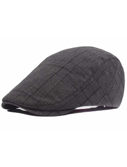 Qunson Men's Cotton Flat Ivy Gatsby Newsboy Driving Hat Cap