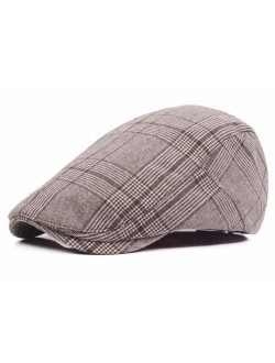 Qunson Men's Cotton Flat Ivy Gatsby Newsboy Driving Hat Cap