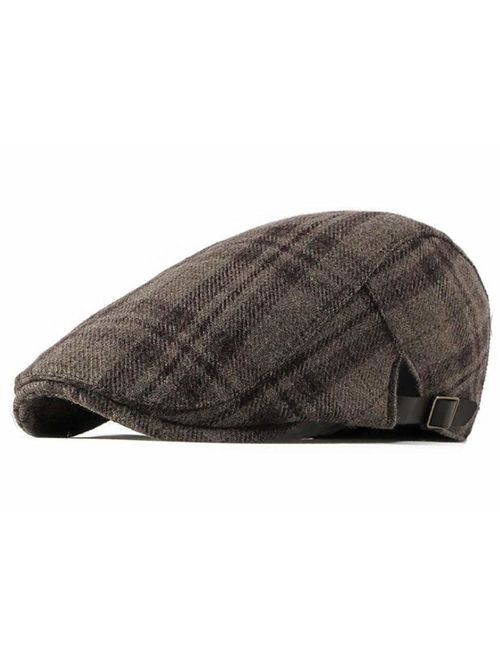 Qunson Men's Cotton Flat Ivy Gatsby Newsboy Driving Hat Cap