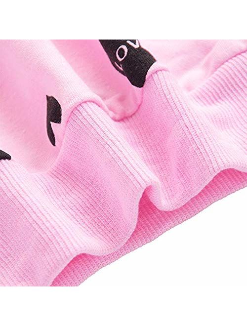 Toddler Little Girl Clothes Outfits Long Sleeve Sweatshirts + Skirt Pants with Leggings 2pcs Clothing Set for 2-8Years Kids