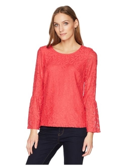 Women's Bell Sleeve Lace Top