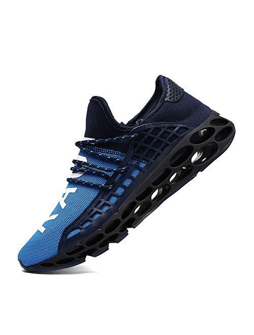 XIDISO Mens Running Shoes Womens Slip On Blade Mesh Fashion Men's Sneakers Athletic Tennis Sports Cross Training Casual Walking Shoe for Men