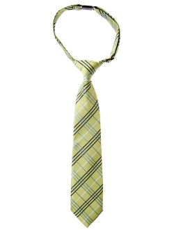 Retreez Tartan Plaid Styles Woven Microfiber Pre-tied Boy's Tie - Various Colors