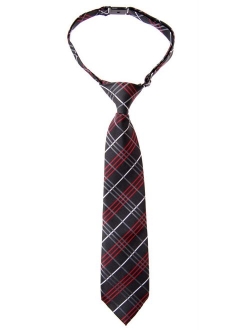 Retreez Tartan Plaid Styles Woven Microfiber Pre-tied Boy's Tie - Various Colors