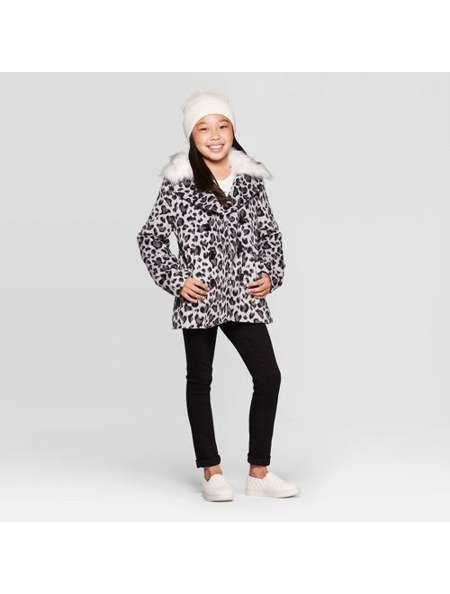 Buy Girls' Leopard Faux Wool Fur Jacket - Cat & Jack™ online | Topofstyle