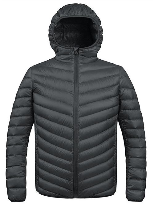 ZSHOW Men's Winter Hooded Packable Down Jacket