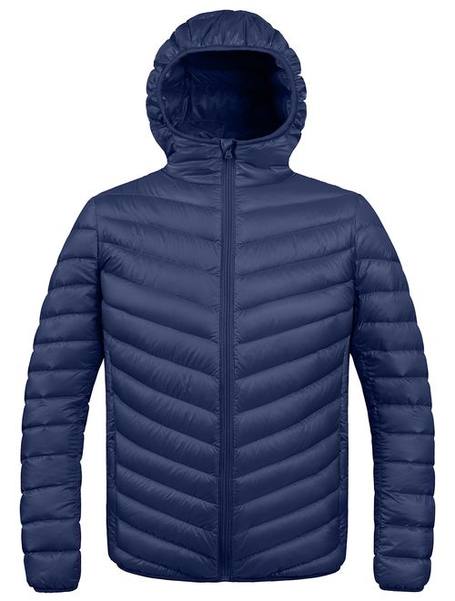 ZSHOW Men's Winter Hooded Packable Down Jacket