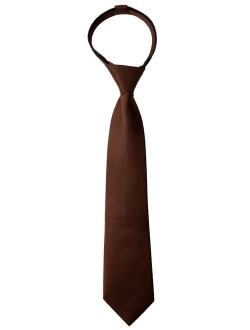 Boys' Satin Zipper Neck Tie, Optional Gift Box