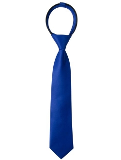 Boys' Satin Zipper Neck Tie, Optional Gift Box