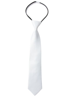 Boys' Satin Zipper Neck Tie, Optional Gift Box