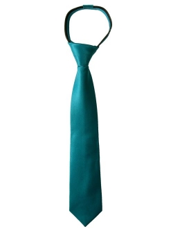 Boys' Satin Zipper Neck Tie, Optional Gift Box