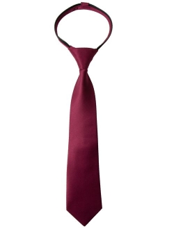 Boys' Satin Zipper Neck Tie, Optional Gift Box