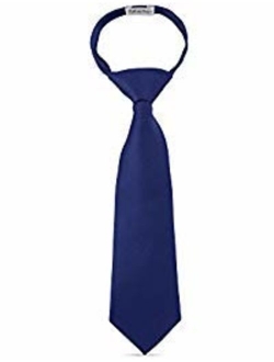 Ties For Boys - Zipper Pre-Tied Woven Boys Tie: Neckties For Kids Wedding Graduation School Uniforms