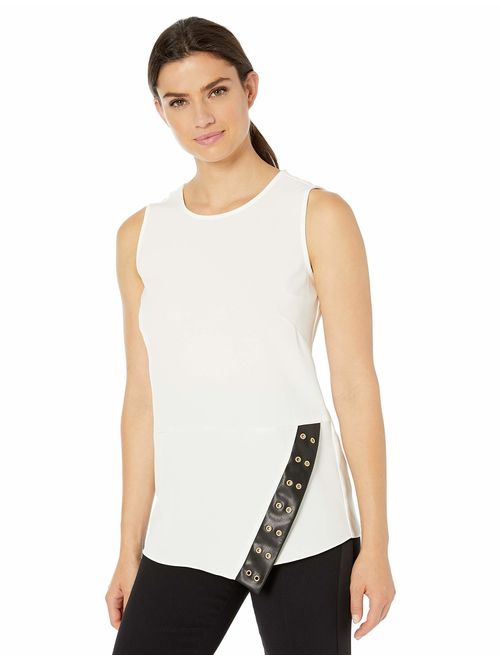 Calvin Klein Women's Sleeveless Asymmetrical Blouse