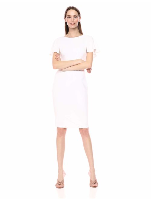 Calvin Klein Women's Flutter Sleeves Sheath Dress