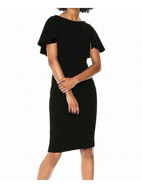 Calvin Klein Women's Flutter Sleeves Sheath Dress