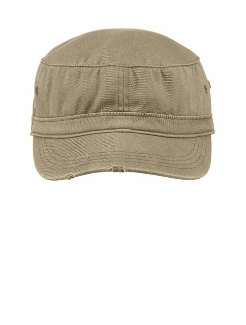 District Threads Distressed Military Style Twill Hat