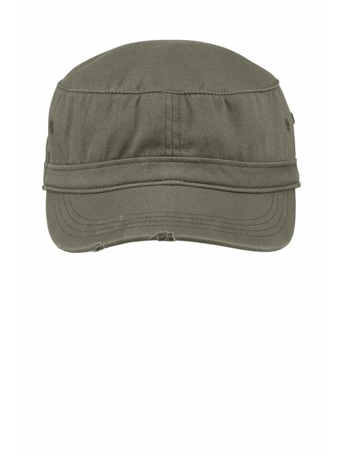 District Threads Distressed Military Style Twill Hat