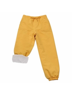 JAN & JUL Kids' Rain or Snow Pants, Water-Proof Cozy-Dry Fleece-Lined for Girls Boys Toddlers