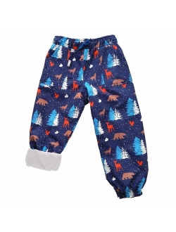 JAN & JUL Kids' Rain or Snow Pants, Water-Proof Cozy-Dry Fleece-Lined for Girls Boys Toddlers