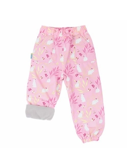 JAN & JUL Kids' Rain or Snow Pants, Water-Proof Cozy-Dry Fleece-Lined for Girls Boys Toddlers