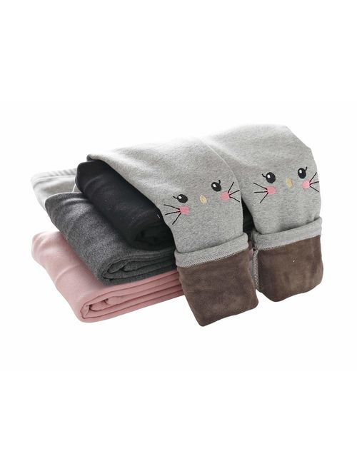 IRELIA Winter Girls Cotton Fleece Lined Leggings Pants