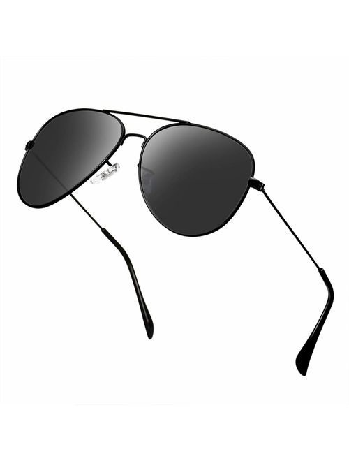 Polarized Aviator Sunglasses for Men/Women Metal Mens Sunglasses Driving Sun Glasses