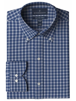 Amazon Brand - BUTTONED DOWN Men's Slim Fit Plaid Dress Shirt, Supima Cotton Non-Iron