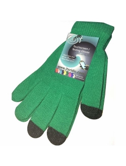 1 or 2 PACK Warm Knitted Stretch touchscreen/texting winter gloves with a soft texture. Just thick enough to not be bulky.