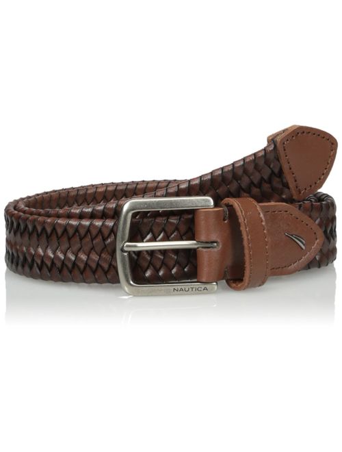 Nautica Men's Fabric Adjustable Buckle Braided Belt