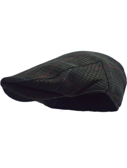 Wonderful Fashion Men's Herringbone Wool Tweed Newsboy IVY Cabbie Driving Hat