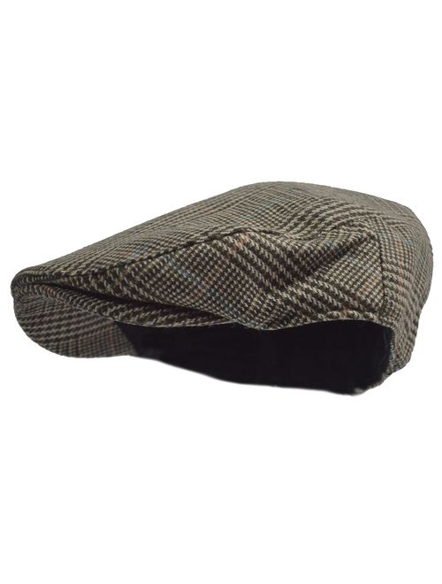 Wonderful Fashion Men's Herringbone Wool Tweed Newsboy IVY Cabbie Driving Hat