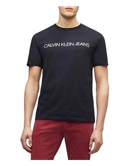 Men's Short Sleeve Classic Ck Logo Crew Neck T-Shirt