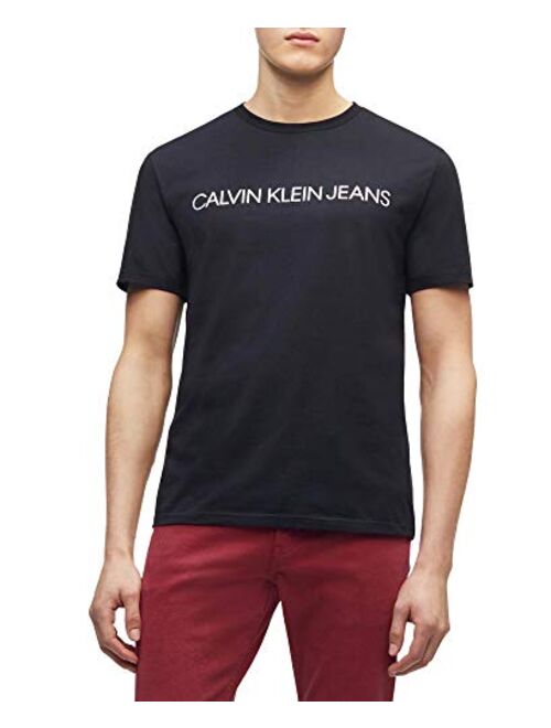 Calvin Klein Men's Short Sleeve Classic Ck Logo Crew Neck T-Shirt