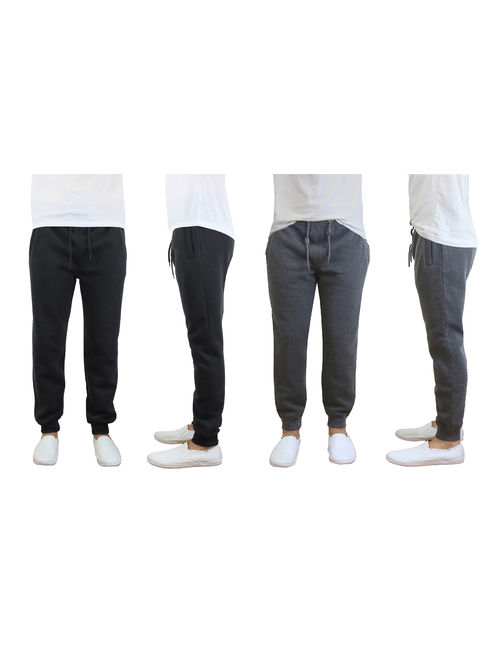 2 Pack Mens Fleece Jogger Pants