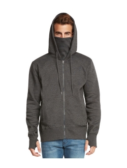 Men's Fleece Full-Zip Ninja Hoodie by 9 Crowns Essentials