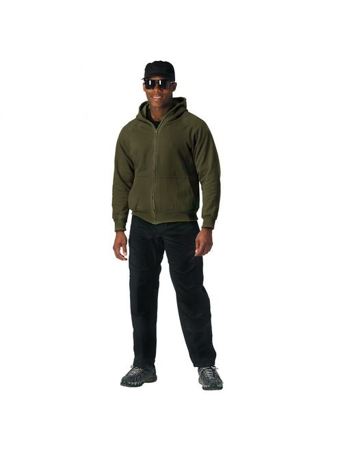 Thermal Lined Zipper Hooded Sweatshirt